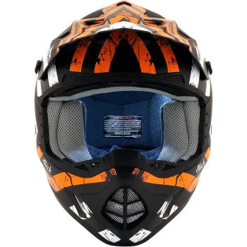 AFX FX-17 Off Road Helmet Attack Graphic Matte Orange Black
