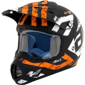 AFX FX-17 Off Road Helmet Attack Graphic Matte Orange Black