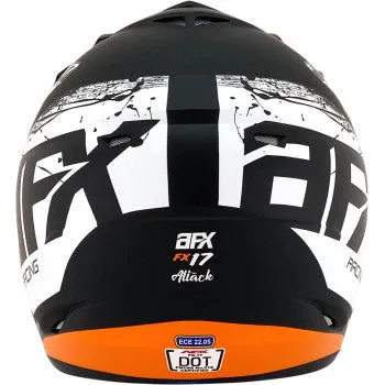 AFX FX-17 Off Road Helmet Attack Graphic Matte Orange Black