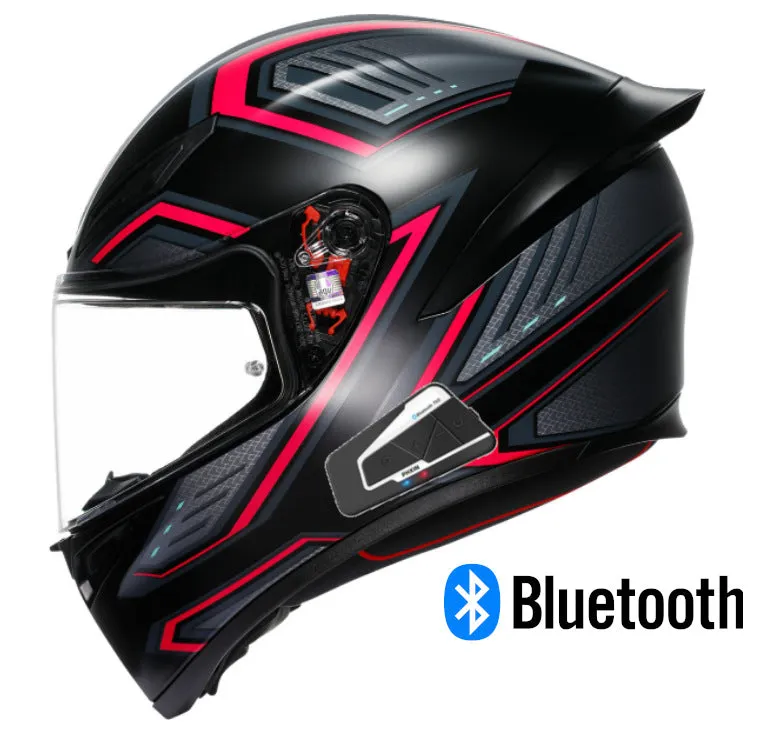 AGV K1 Full Face Bluetooth Helmet Sling Matte Black/Pink