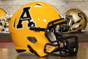 Appalachian State Mountaineers Riddell Speed Display Helmet - Gold Alternate