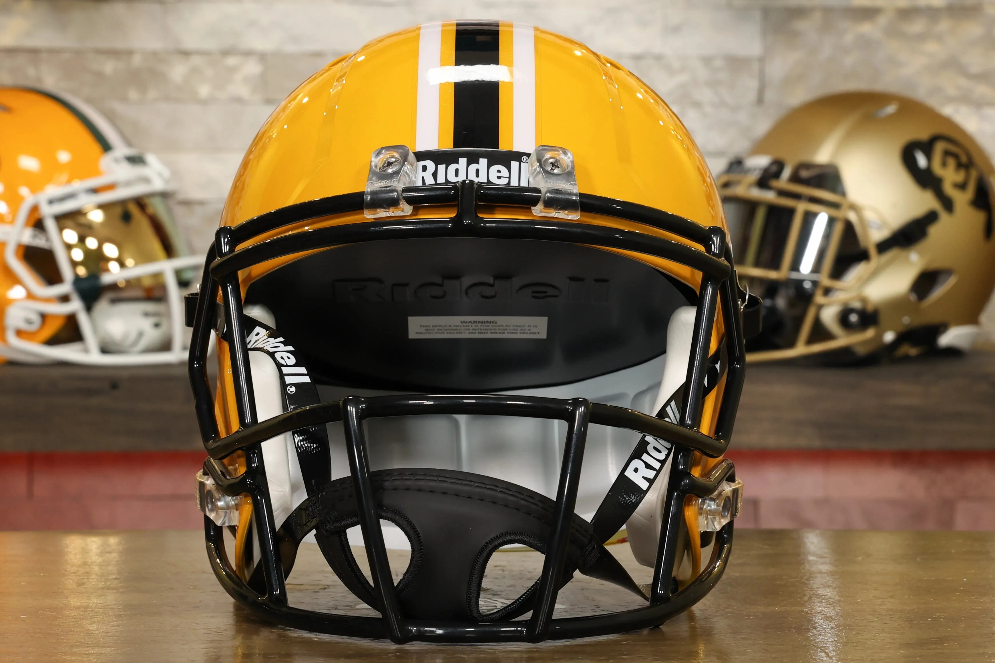 Appalachian State Mountaineers Riddell Speed Display Helmet - Gold Alternate
