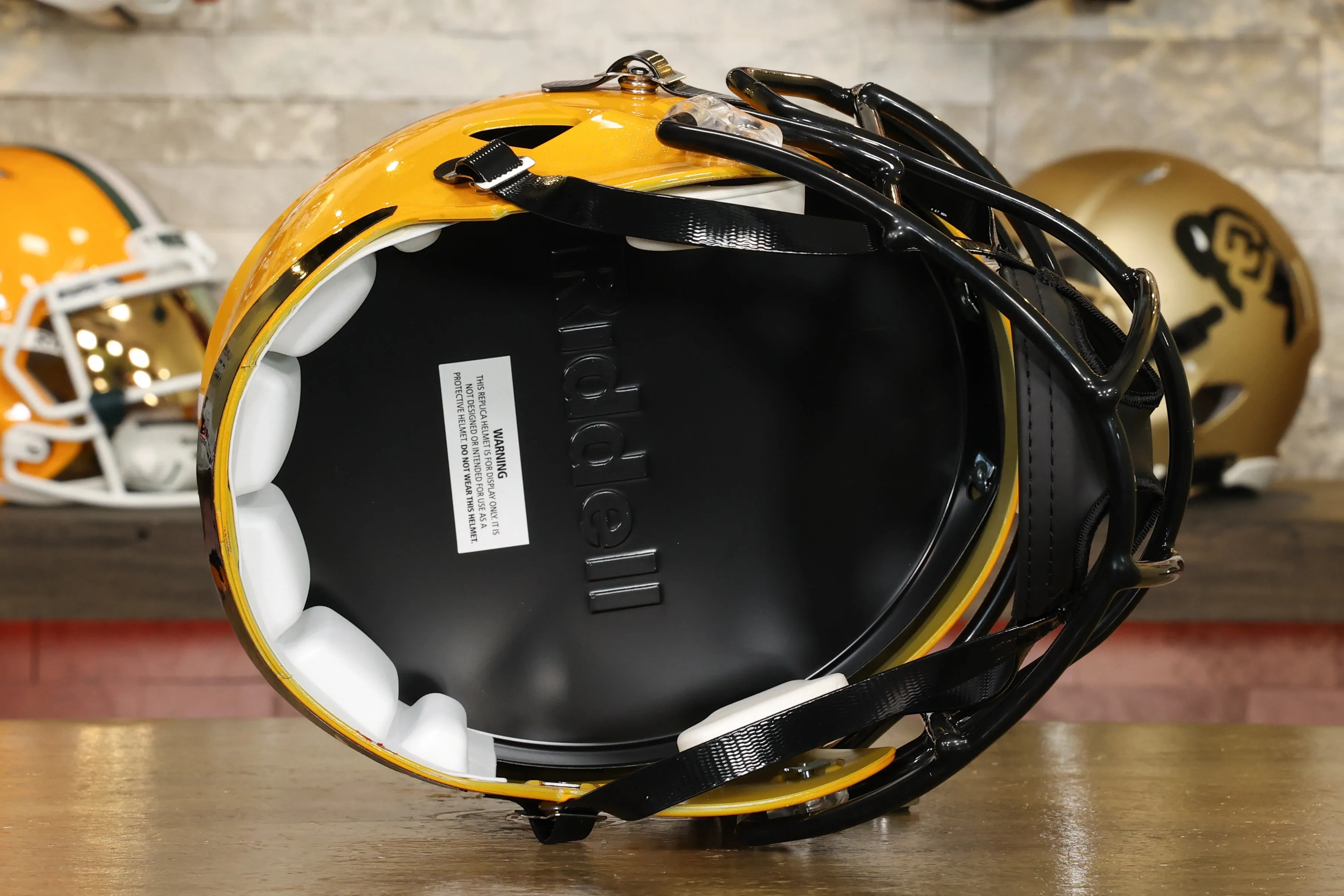 Appalachian State Mountaineers Riddell Speed Display Helmet - Gold Alternate