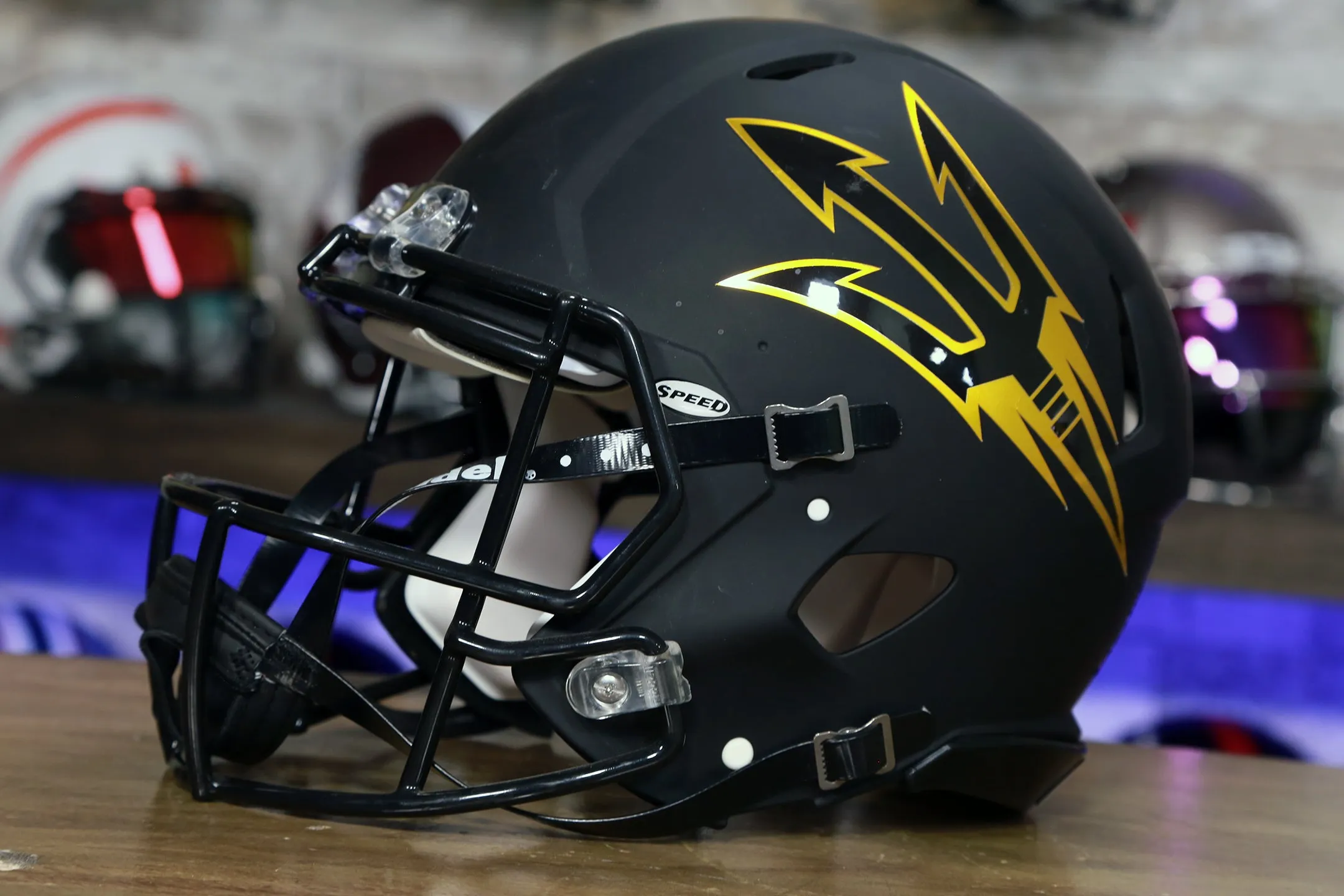 Arizona State Sun Devils Riddell Speed Authentic Helmet - Matte Black