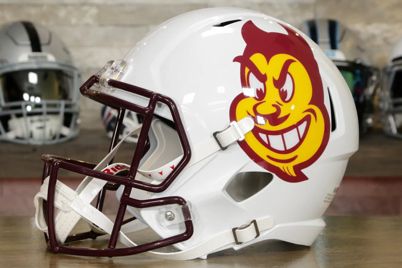 Arizona State Sun Devils Riddell Speed Display Helmet - White Sparky