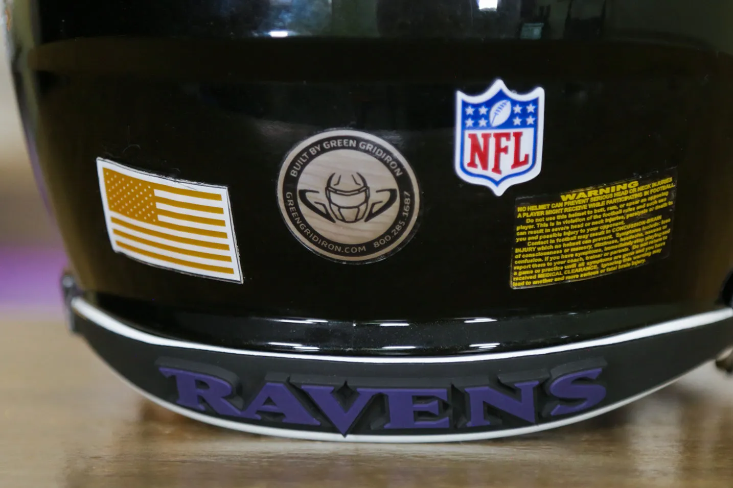 Baltimore Ravens Riddell Speed Authentic Helmet - GG Edition 00451