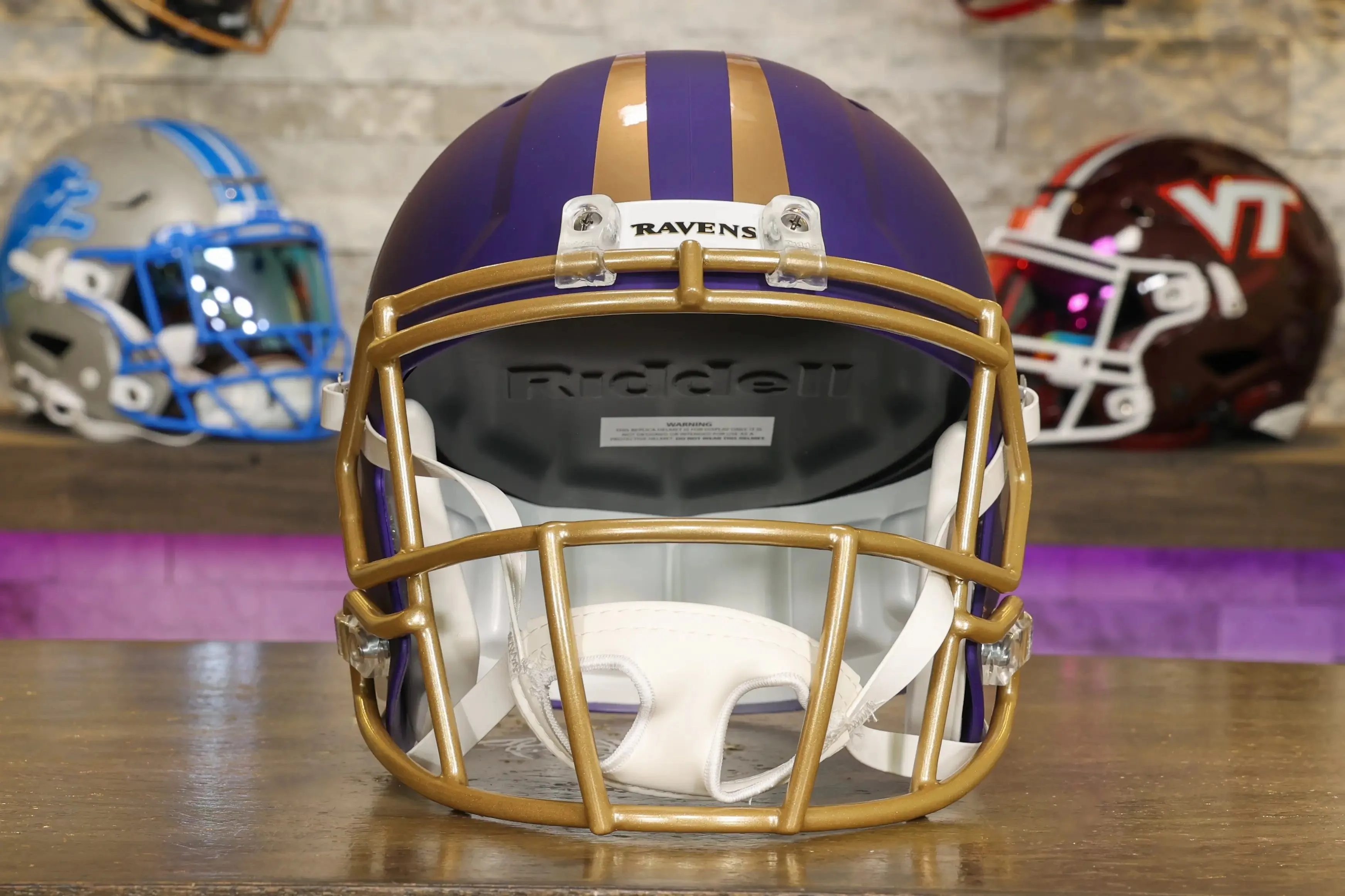 Baltimore Ravens Riddell Speed Display Helmet - Purple Rising Alternate