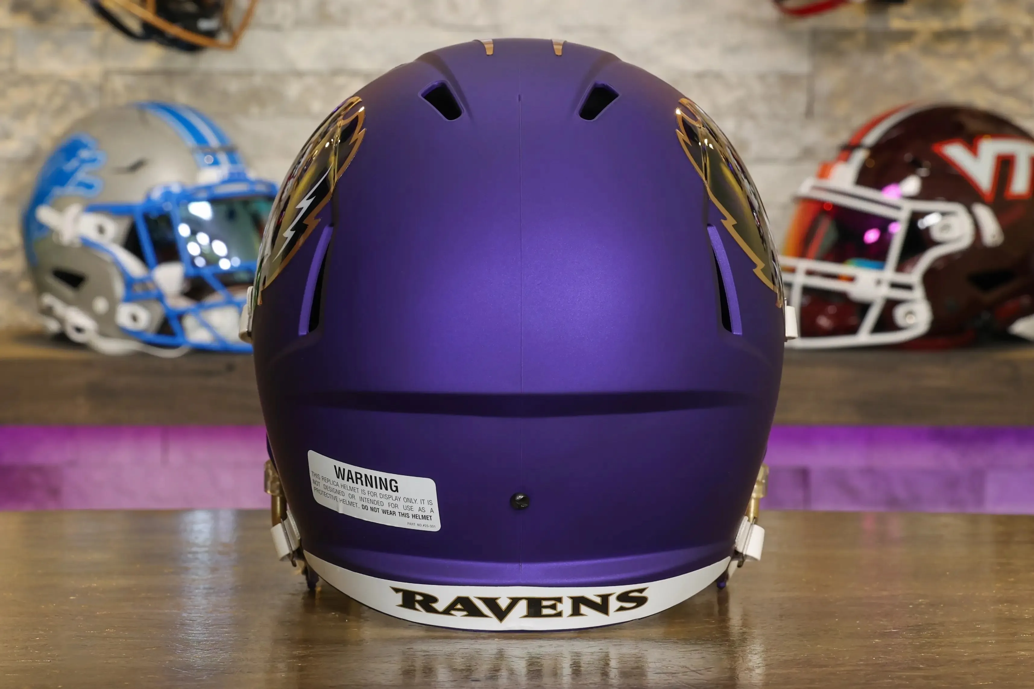 Baltimore Ravens Riddell Speed Display Helmet - Purple Rising Alternate