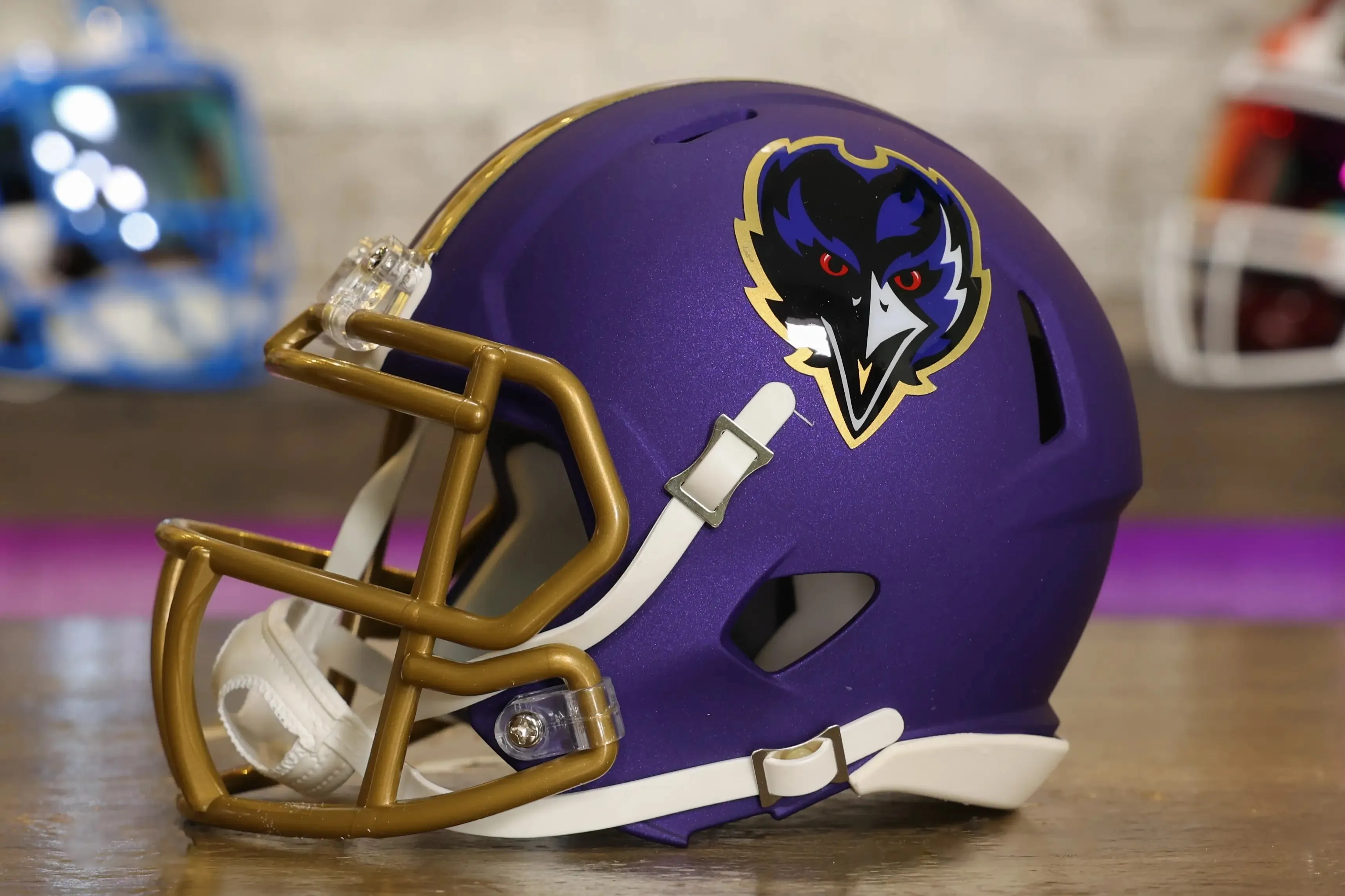 Baltimore Ravens Riddell Speed Mini Helmet - Purple Rising Alternate
