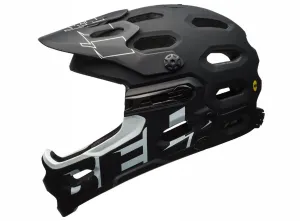 Bell Super 3R MIPS Full Face Helmet - Matt Black-White