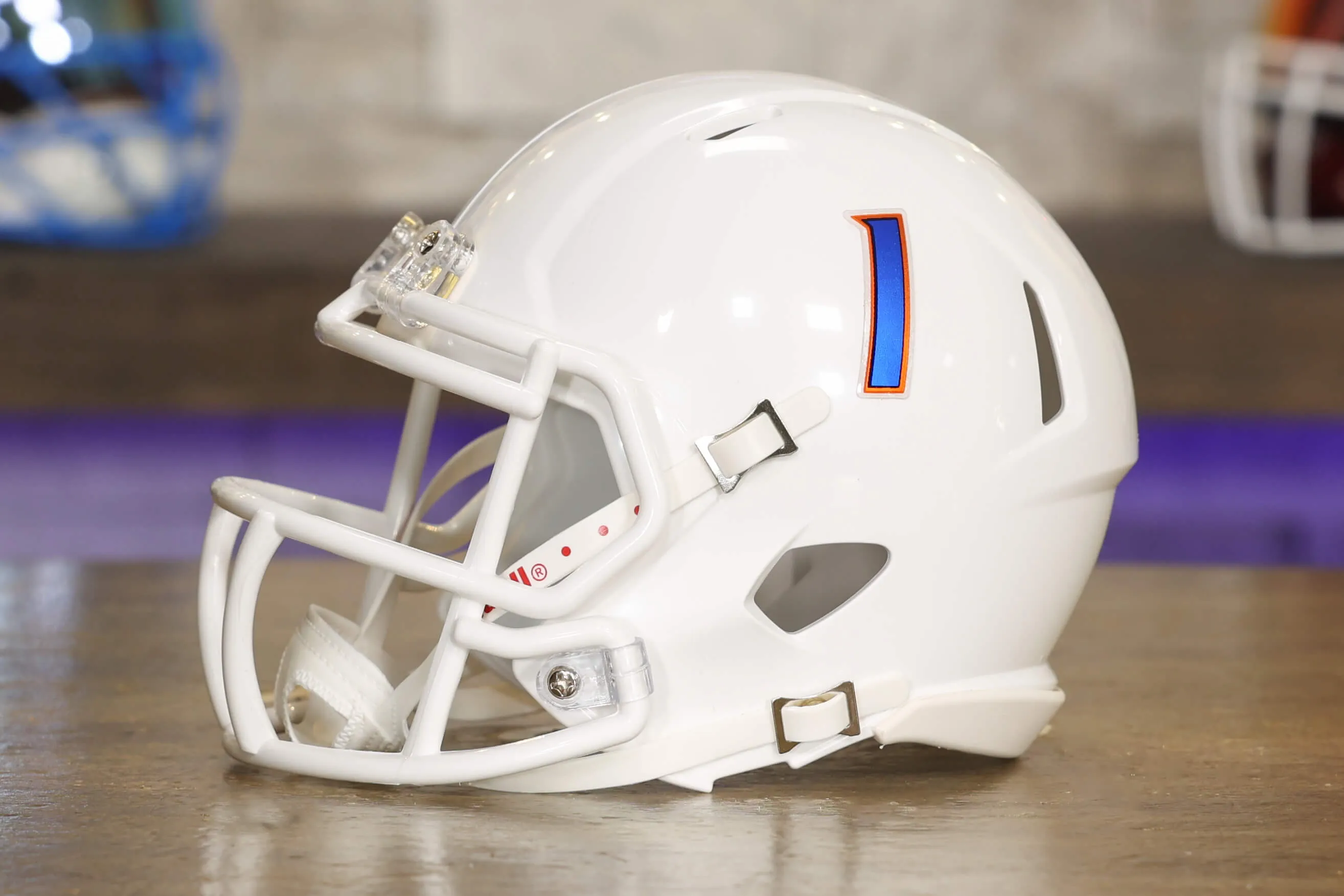 Boise State Broncos Riddell Speed Mini Helmet - White Alternate