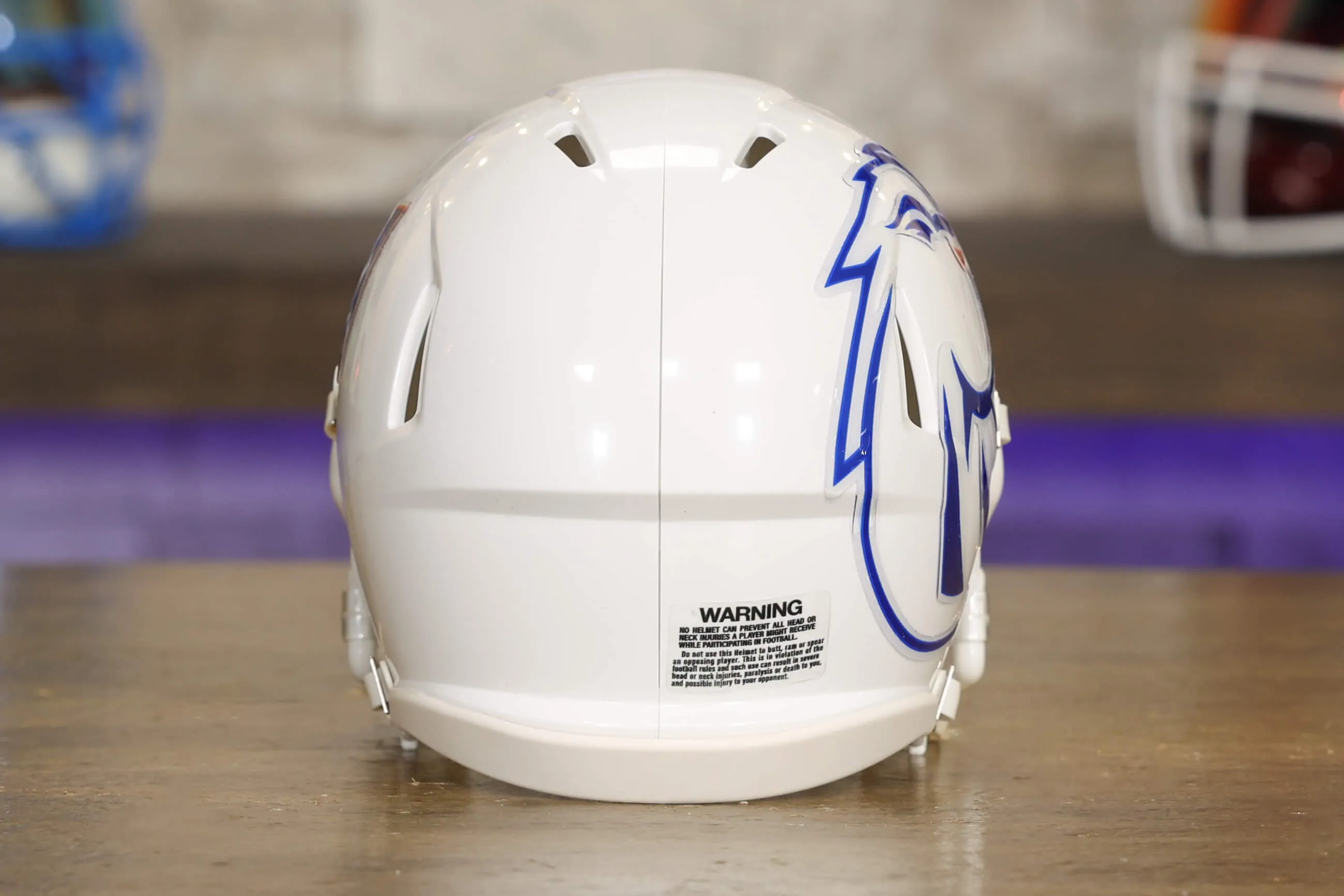Boise State Broncos Riddell Speed Mini Helmet - White Alternate
