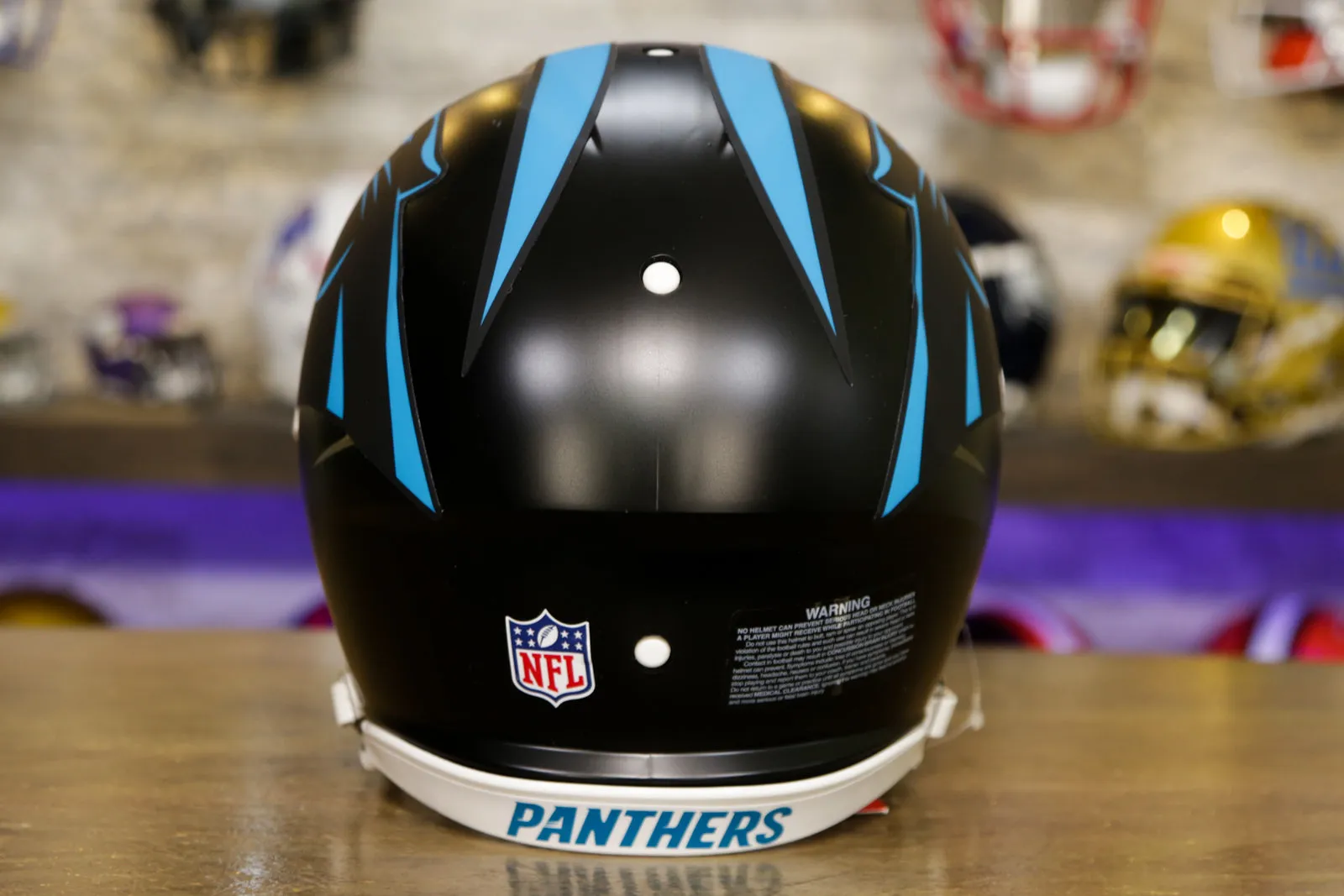 Carolina Panthers Riddell Speed Authentic Helmet - Black Alternate