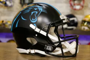 Carolina Panthers Riddell Speed Authentic Helmet - Black Alternate
