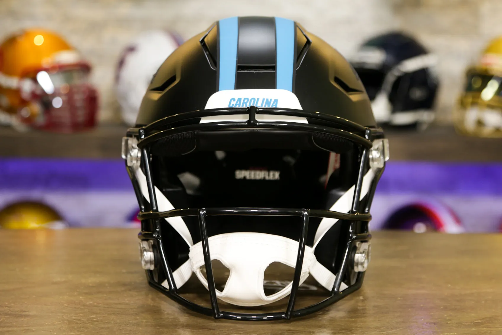 Carolina Panthers Riddell SpeedFlex Helmet - Black Alternate