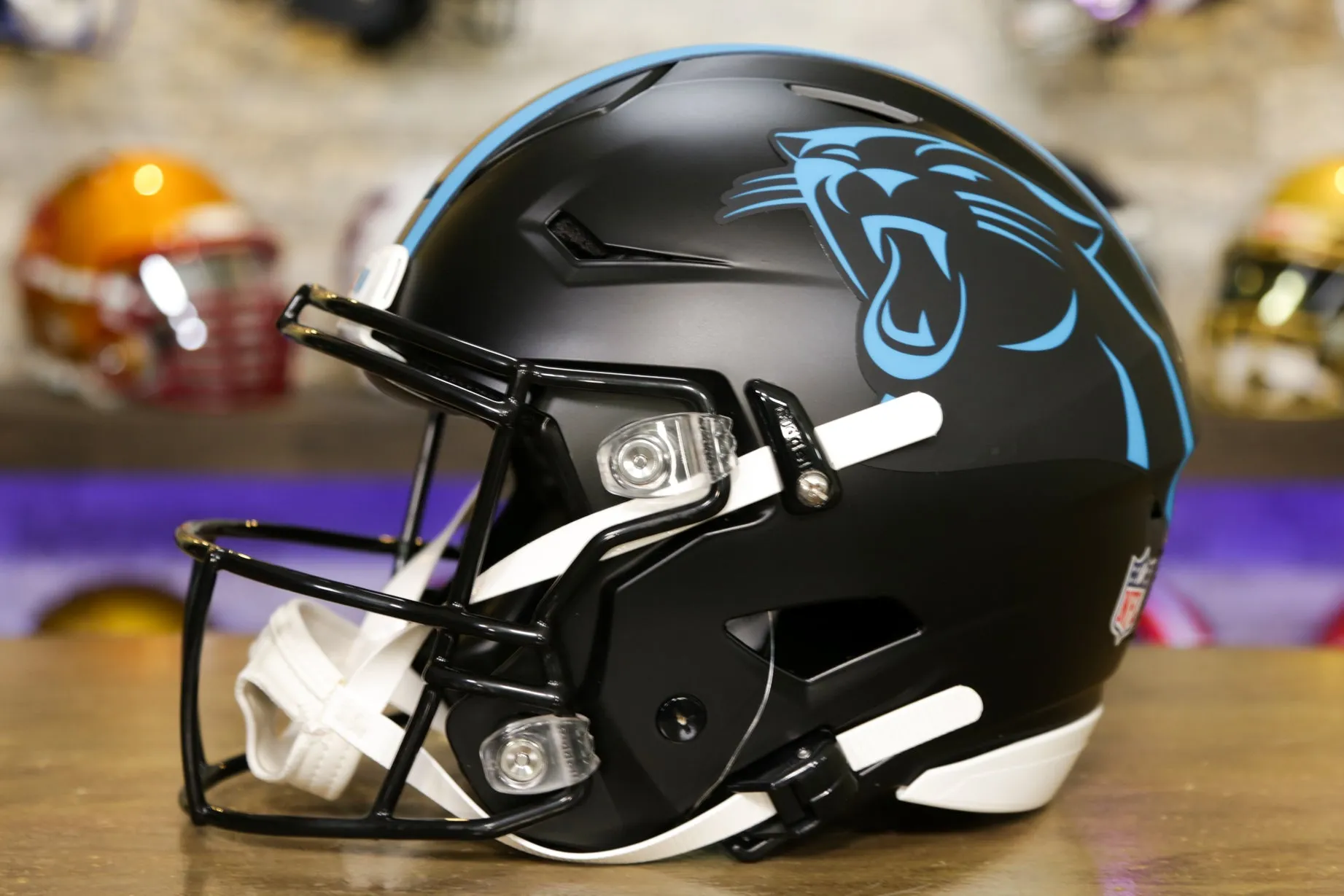 Carolina Panthers Riddell SpeedFlex Helmet - Black Alternate
