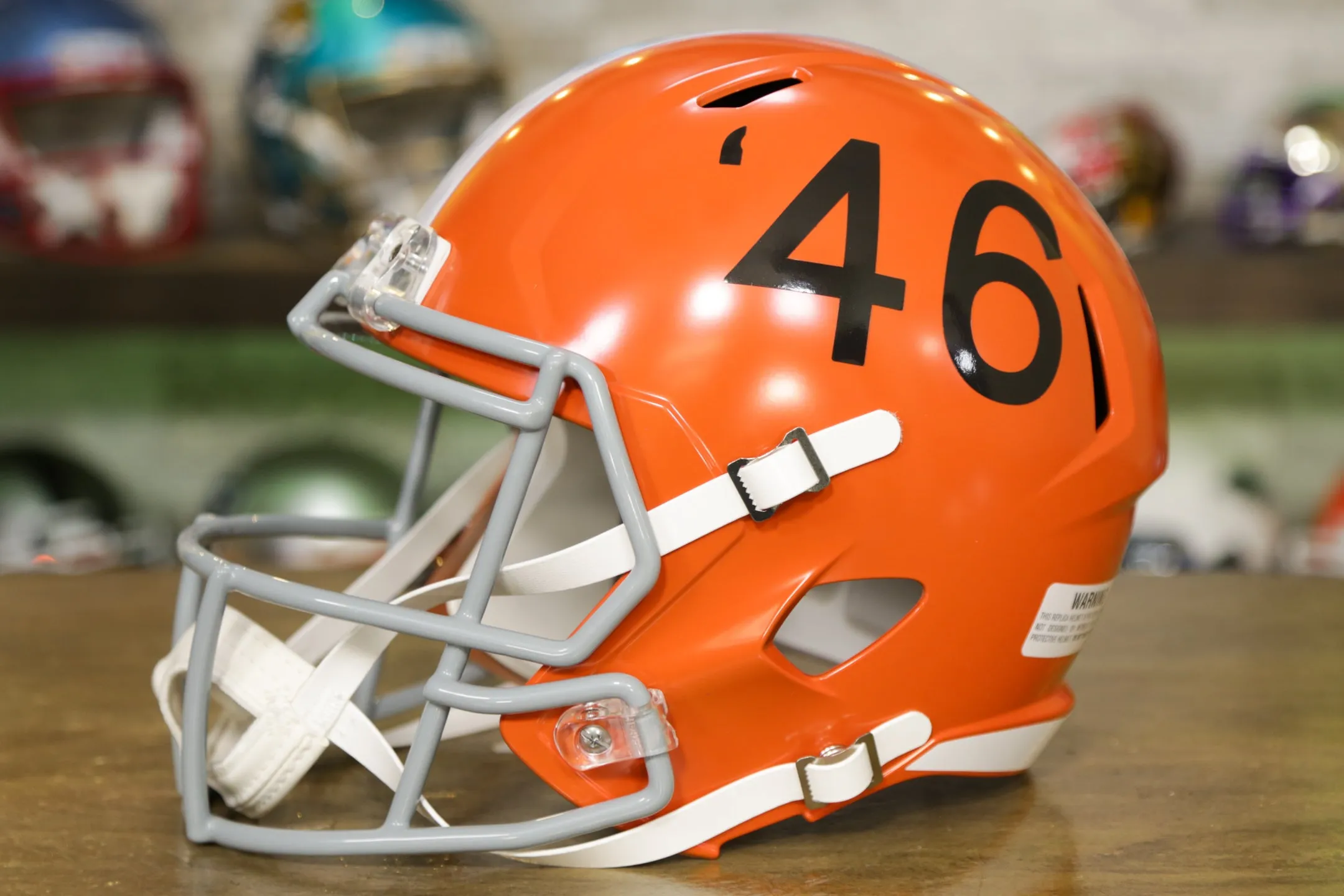 Cleveland Browns Riddell Speed Display Helmet - 1946 Throwback