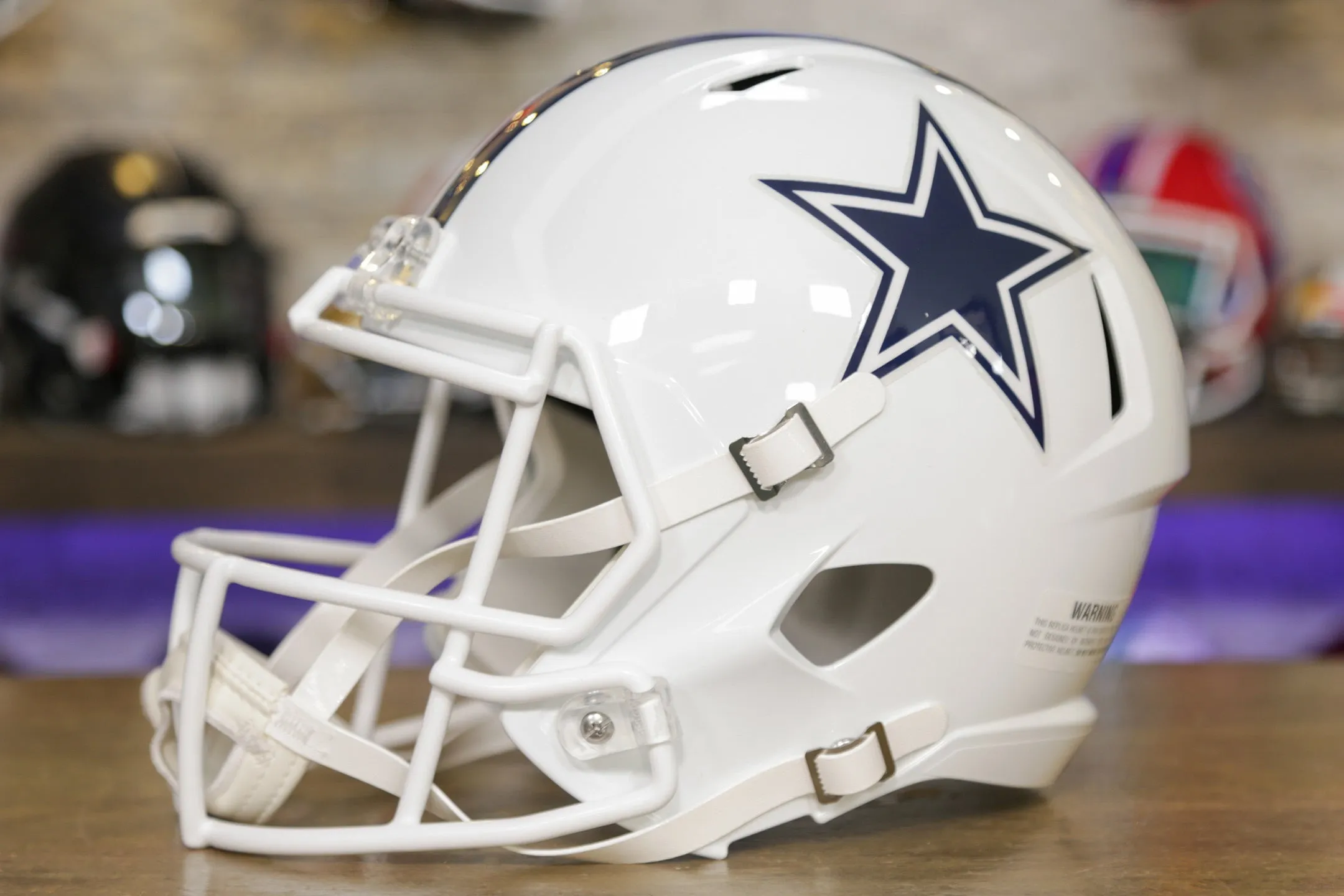 Dallas Cowboys Riddell Speed Display Helmet - White Alternate