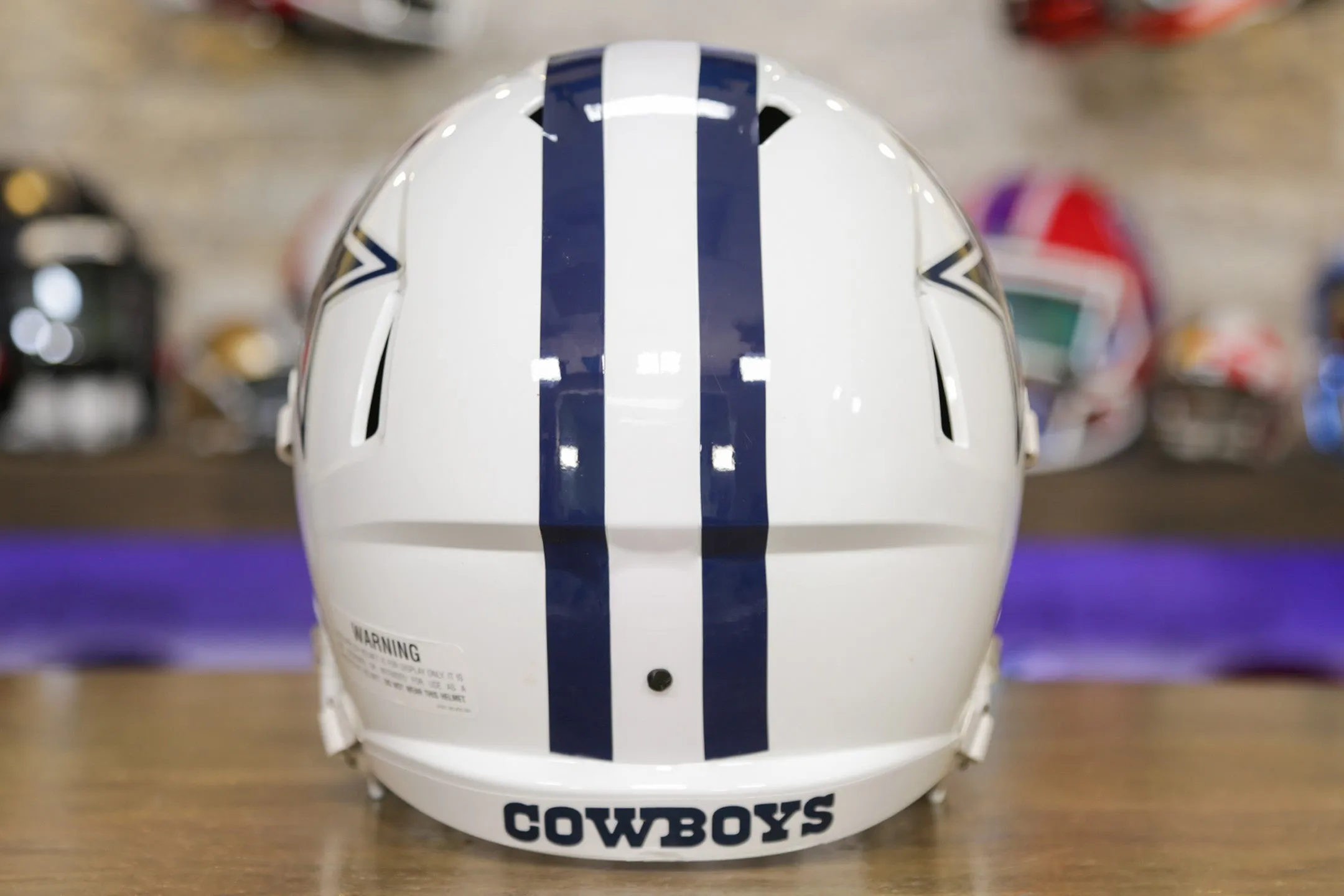 Dallas Cowboys Riddell Speed Display Helmet - White Alternate