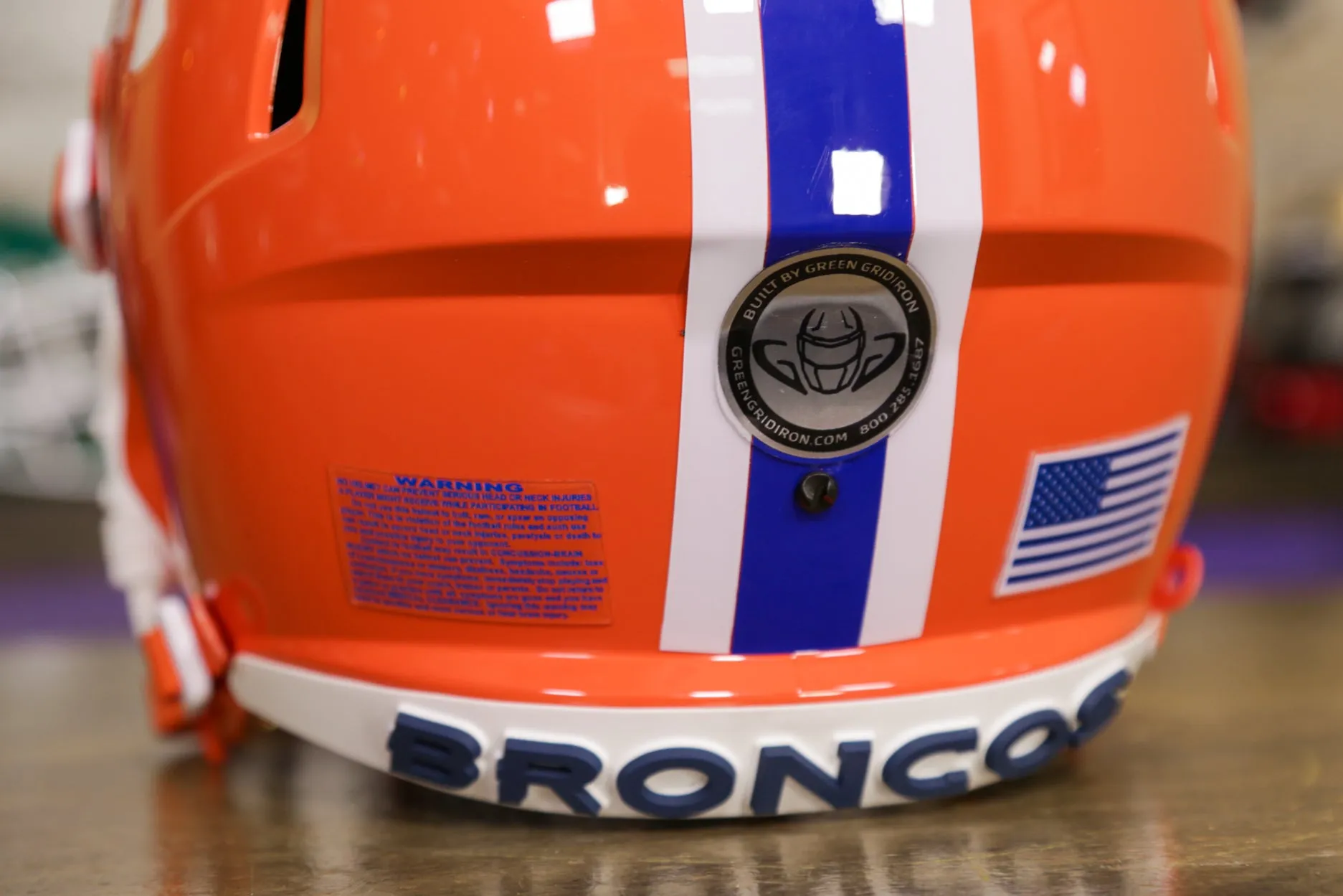 Denver Broncos Riddell Speed Display Helmet - GG Edition 00242