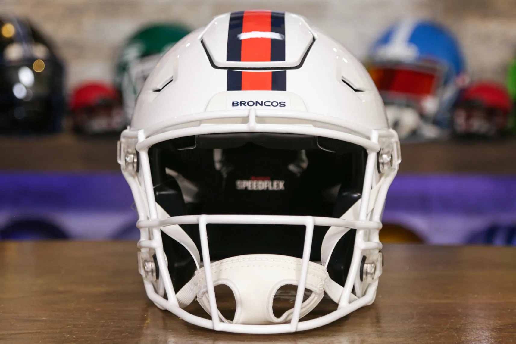Denver Broncos Riddell SpeedFlex Helmet - Snowcapped Alternate