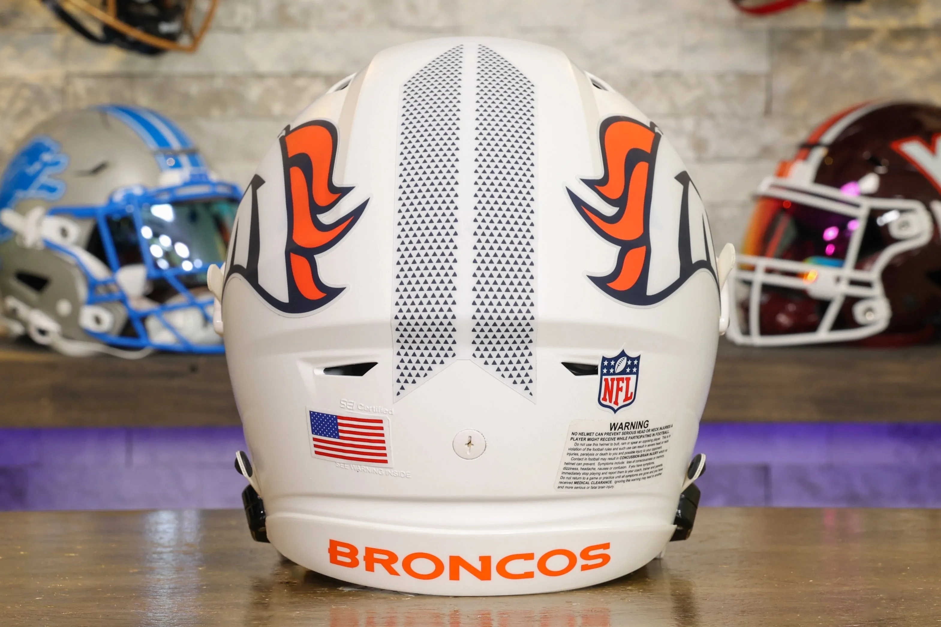 Denver Broncos Riddell SpeedFlex Helmet - Summit White Alternate