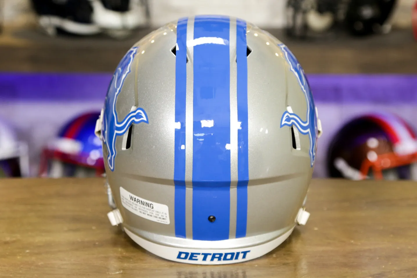 Detroit Lions Riddell Speed Display Helmet  - 2017-2023 Throwback