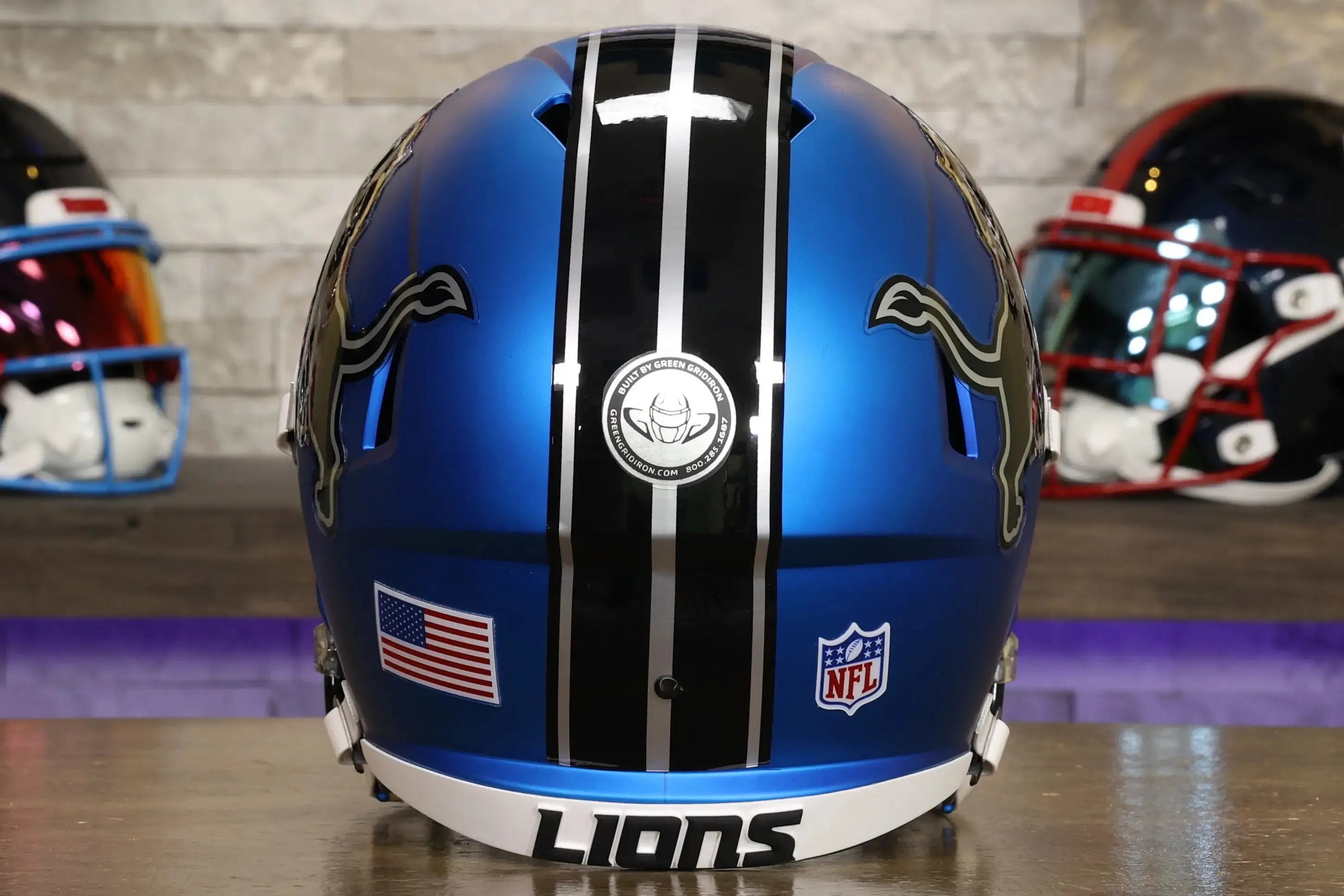 Detroit Lions Riddell Speed Display Helmet - GG Edition 02571