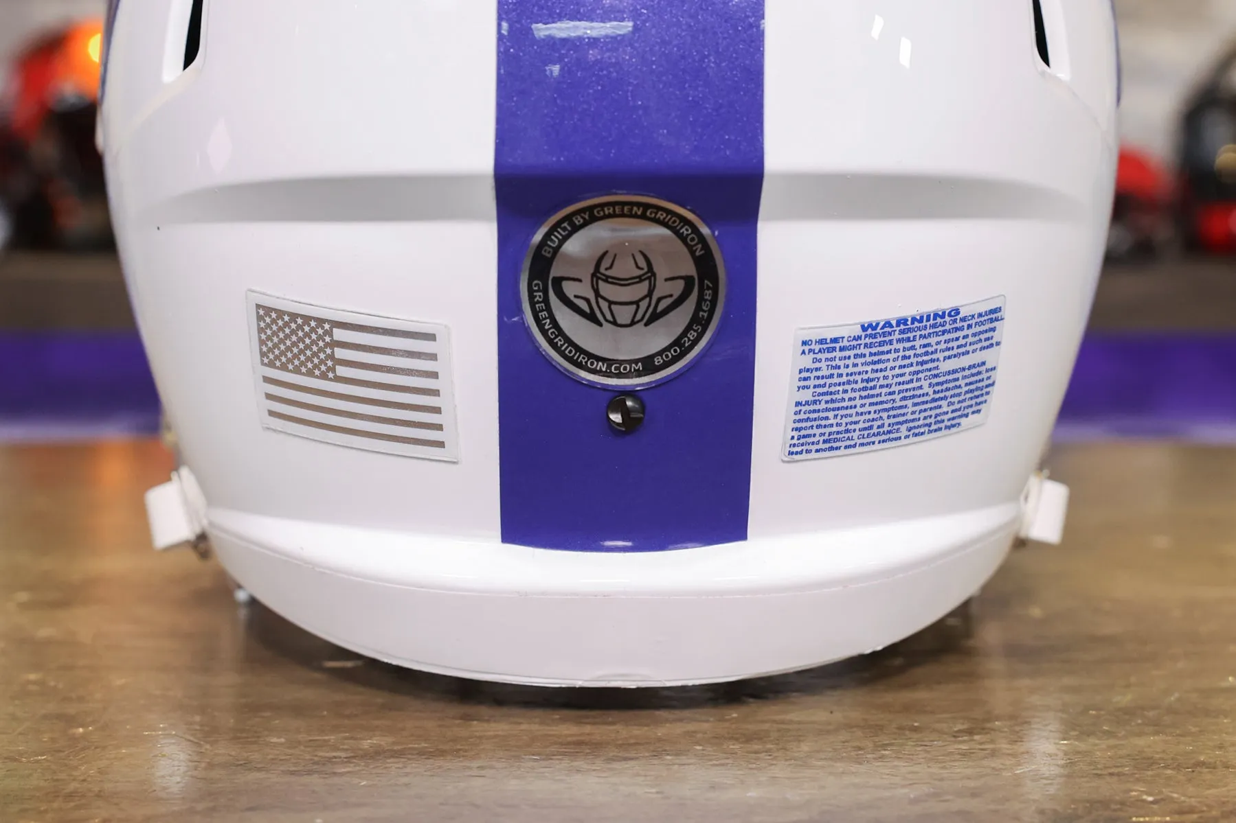 Duke Blue Devils Riddell Speed Display Helmet - GG Edition