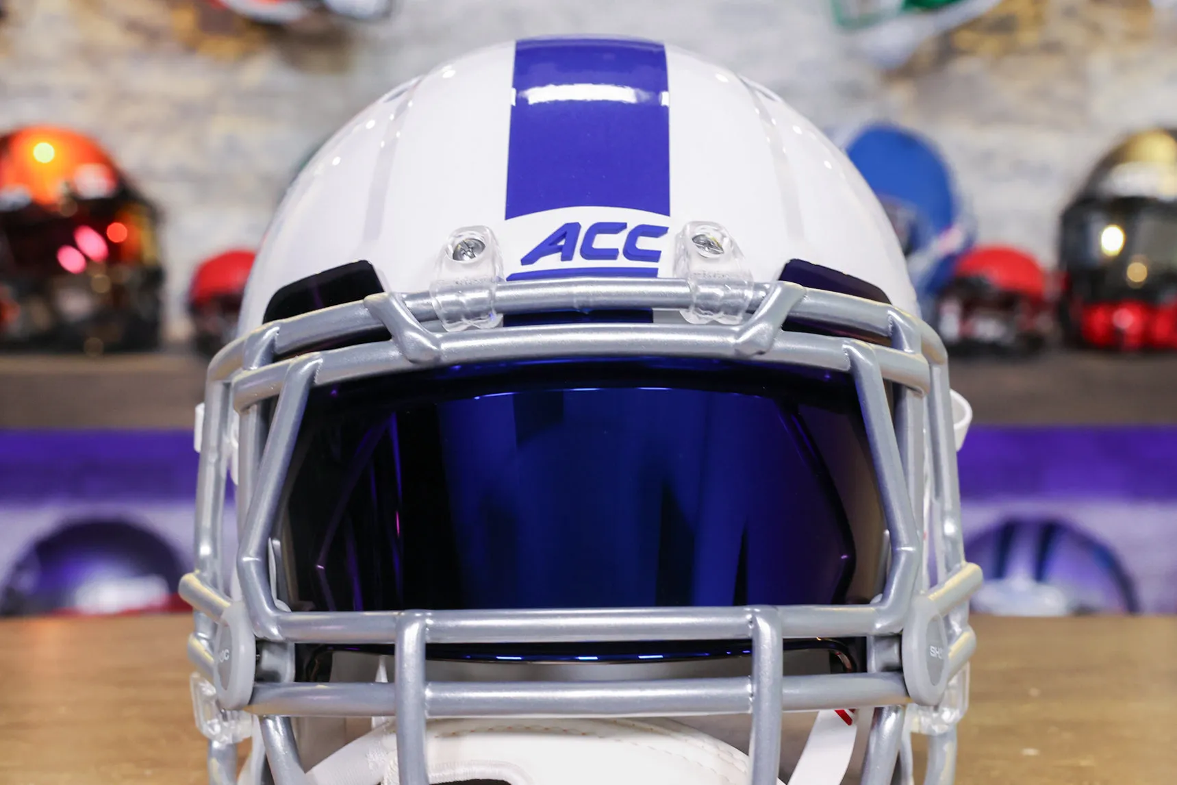 Duke Blue Devils Riddell Speed Display Helmet - GG Edition