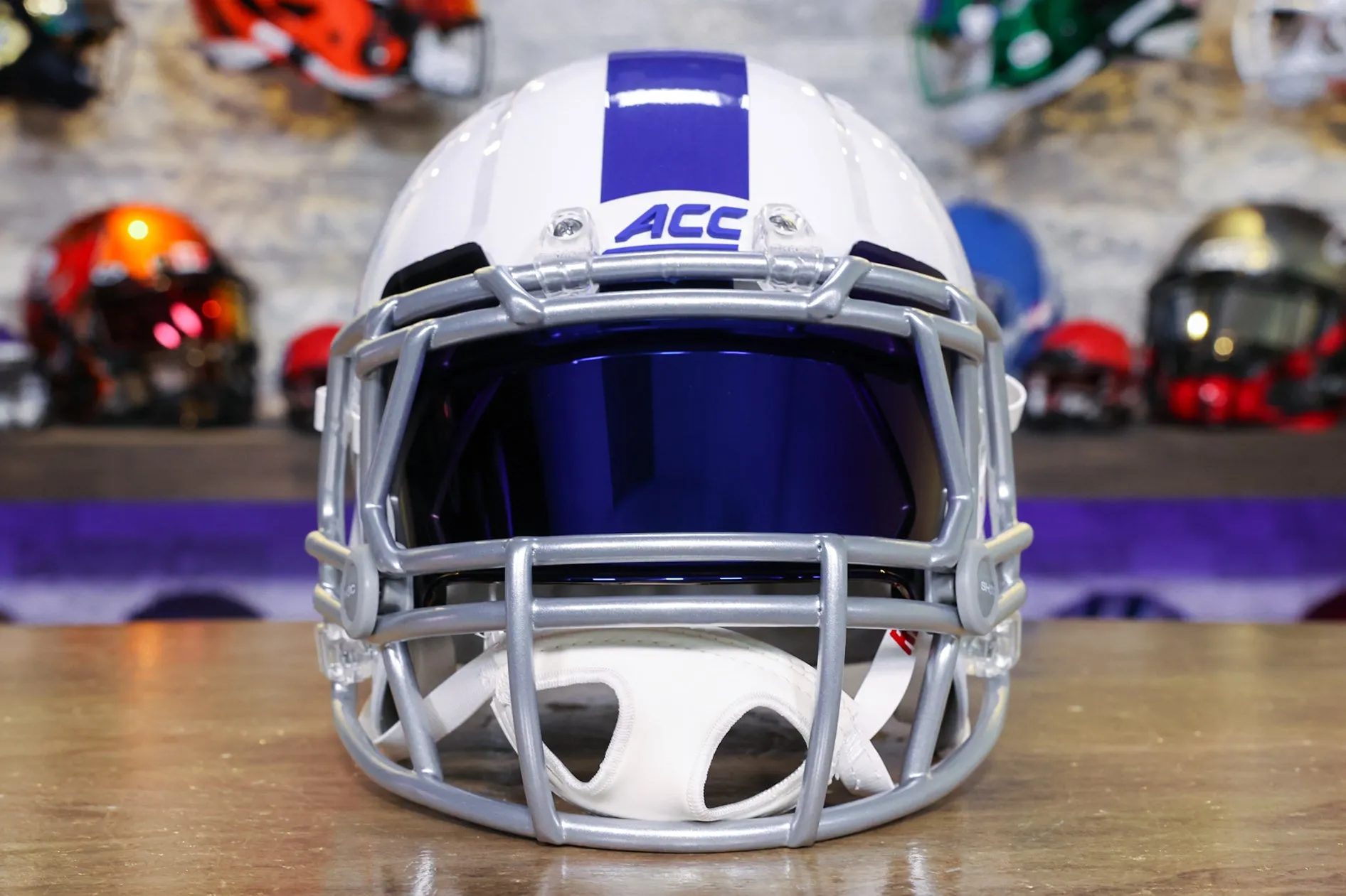 Duke Blue Devils Riddell Speed Display Helmet - GG Edition