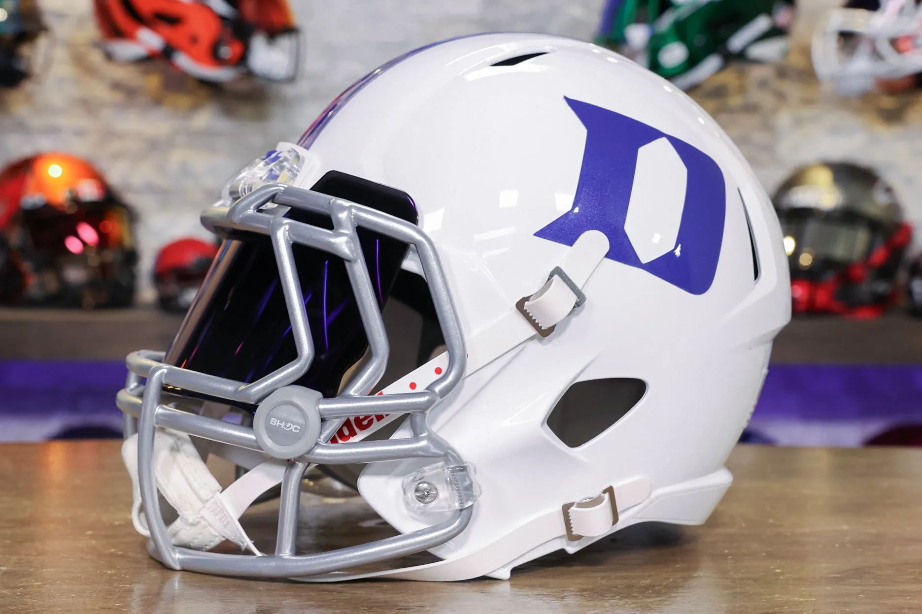 Duke Blue Devils Riddell Speed Display Helmet - GG Edition