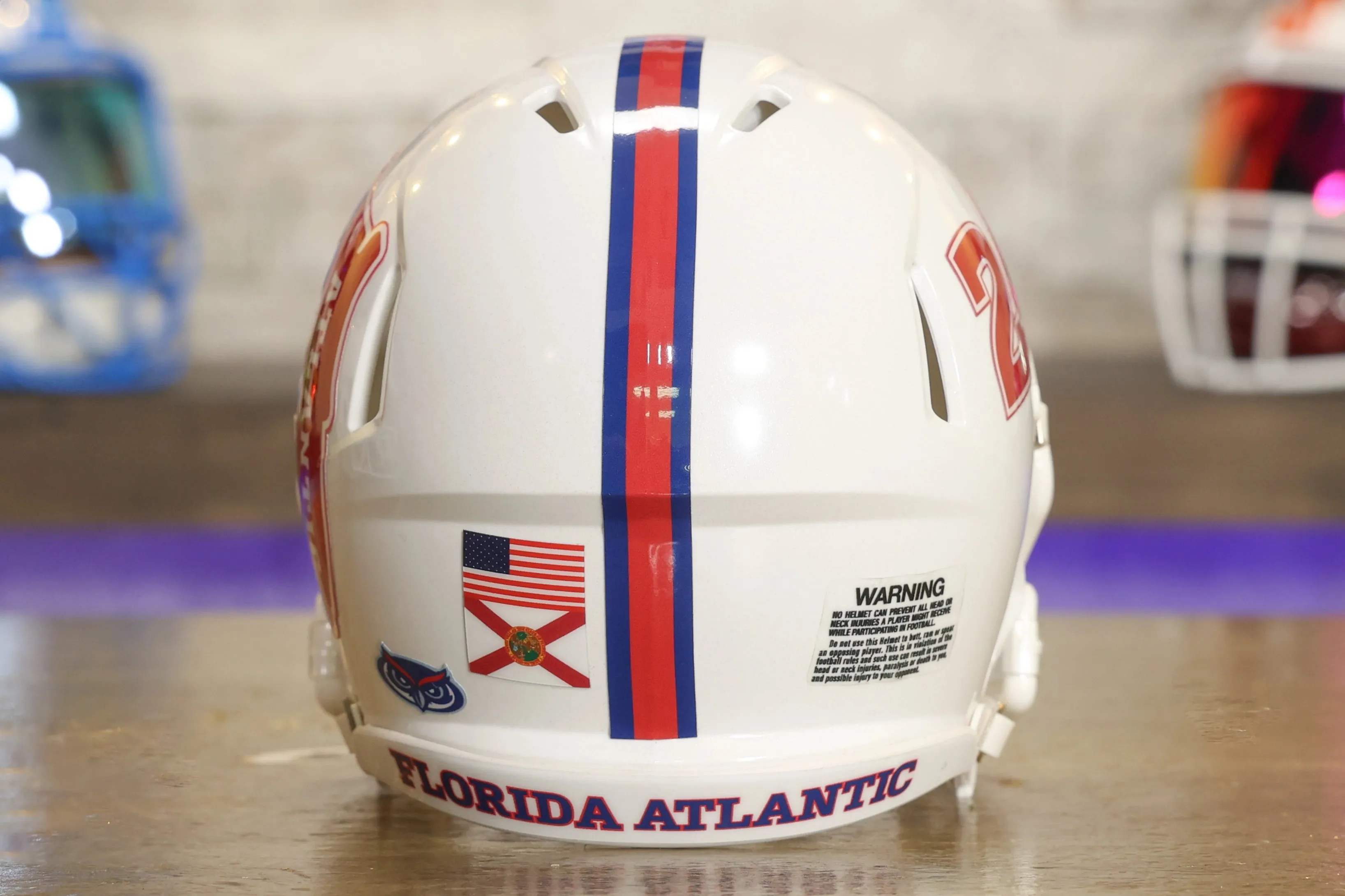Florida Atlantic Owls Speed Mini Helmet - White