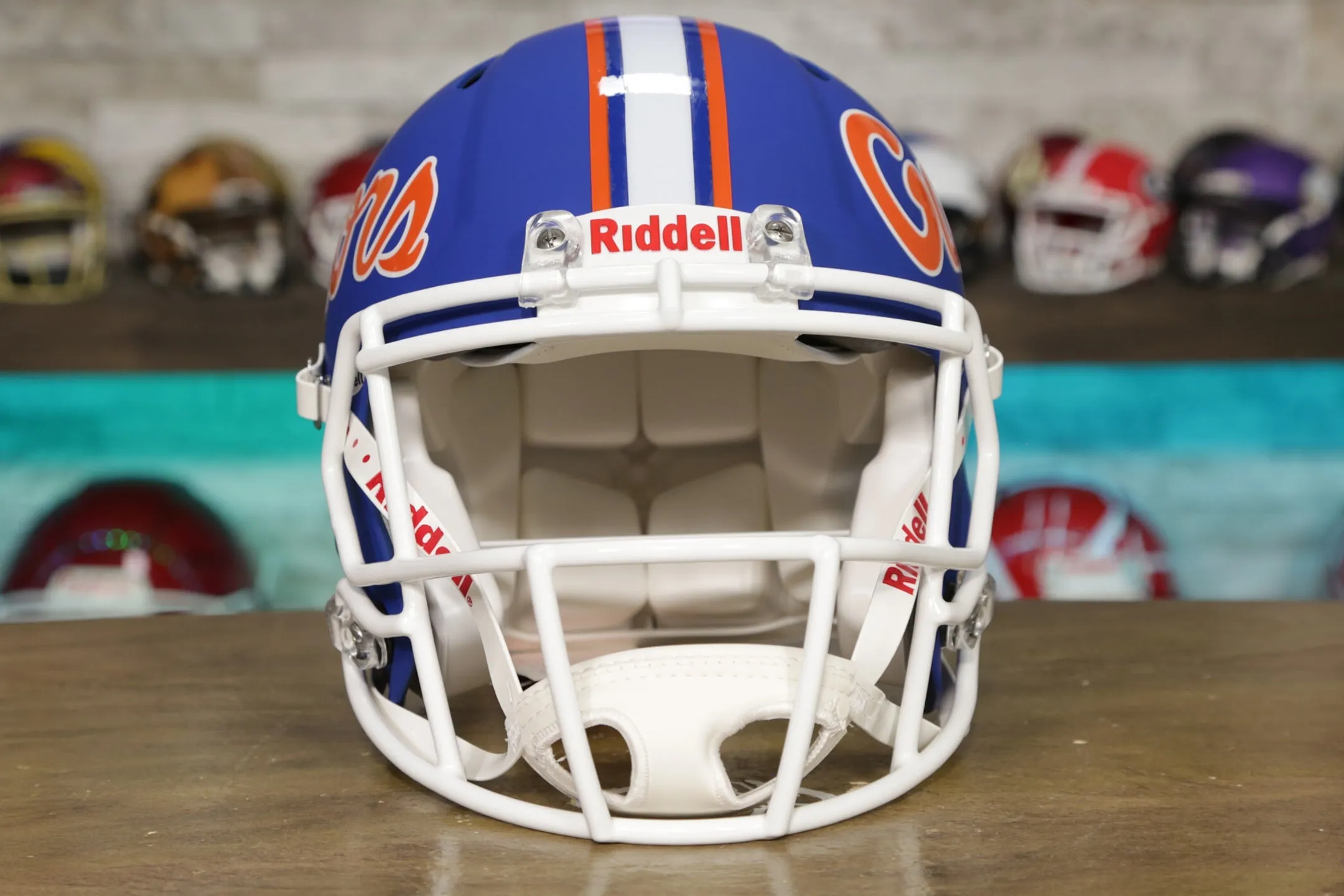 Florida Gators Riddell Speed Authentic Helmet - Matte Blue Alternate