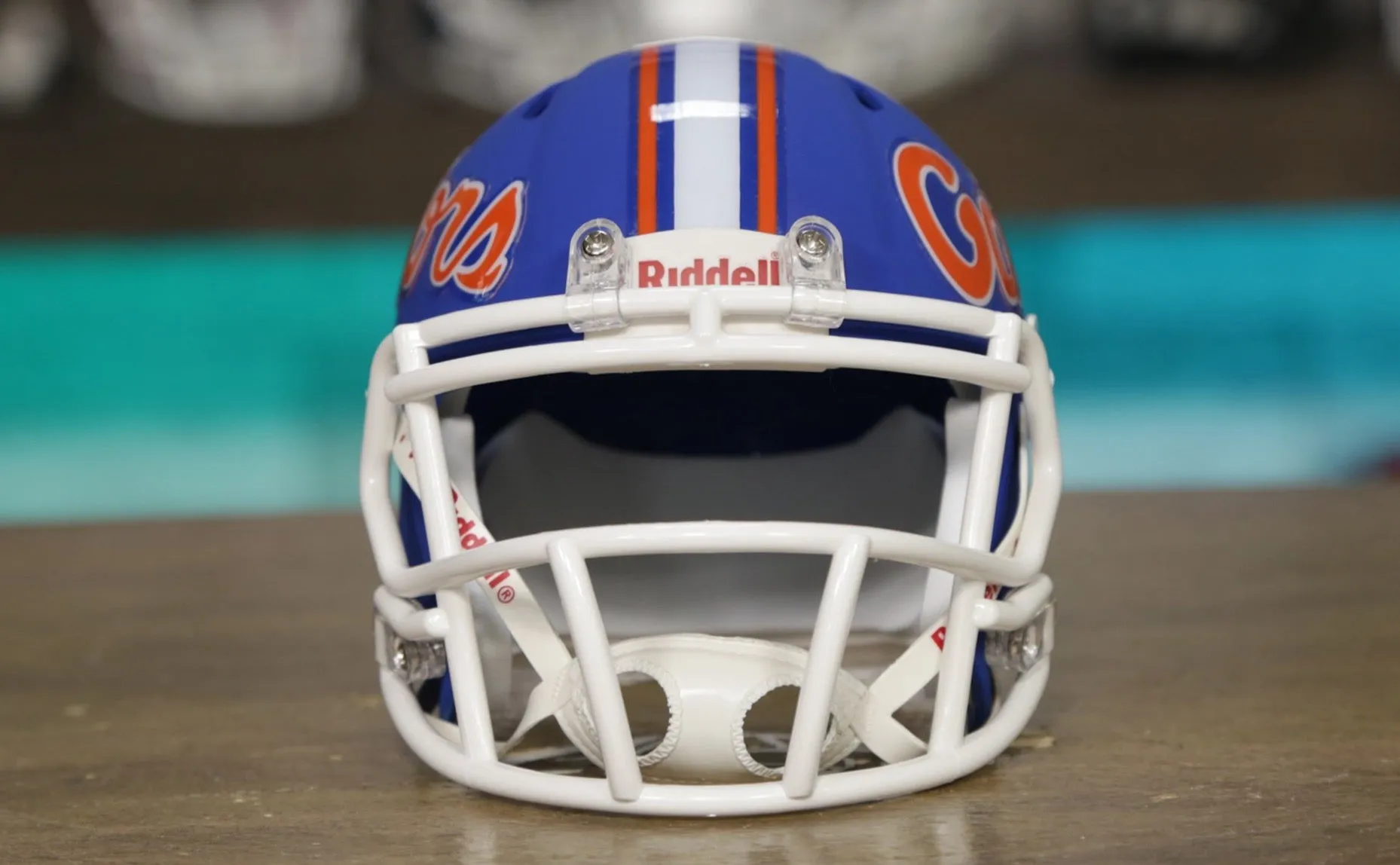 Florida Gators Riddell Speed Mini Helmet - Matte Blue Alternate