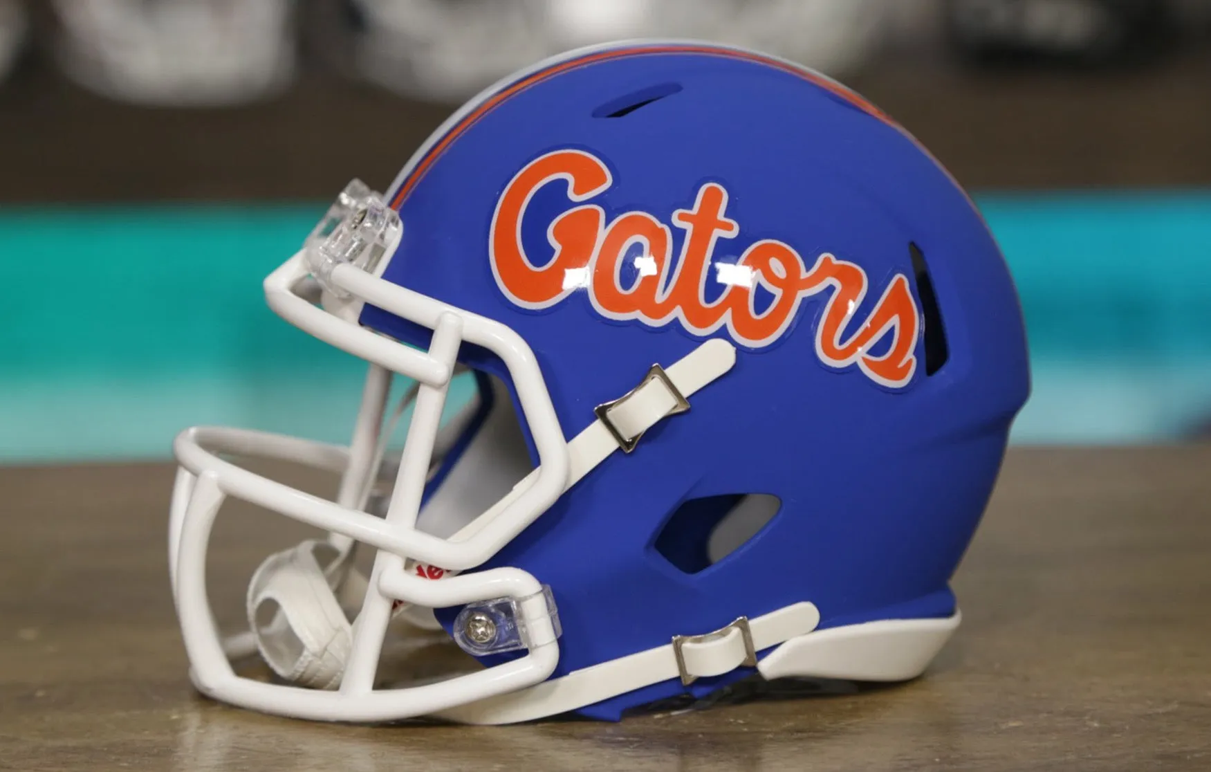 Florida Gators Riddell Speed Mini Helmet - Matte Blue Alternate