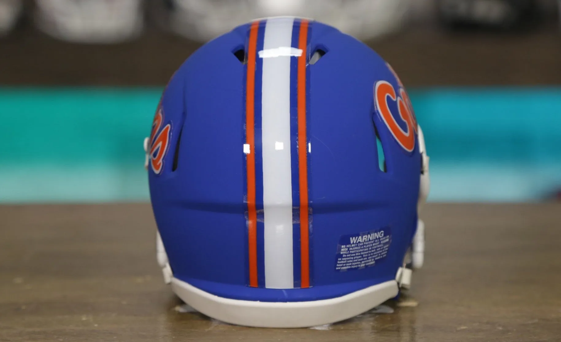 Florida Gators Riddell Speed Mini Helmet - Matte Blue Alternate