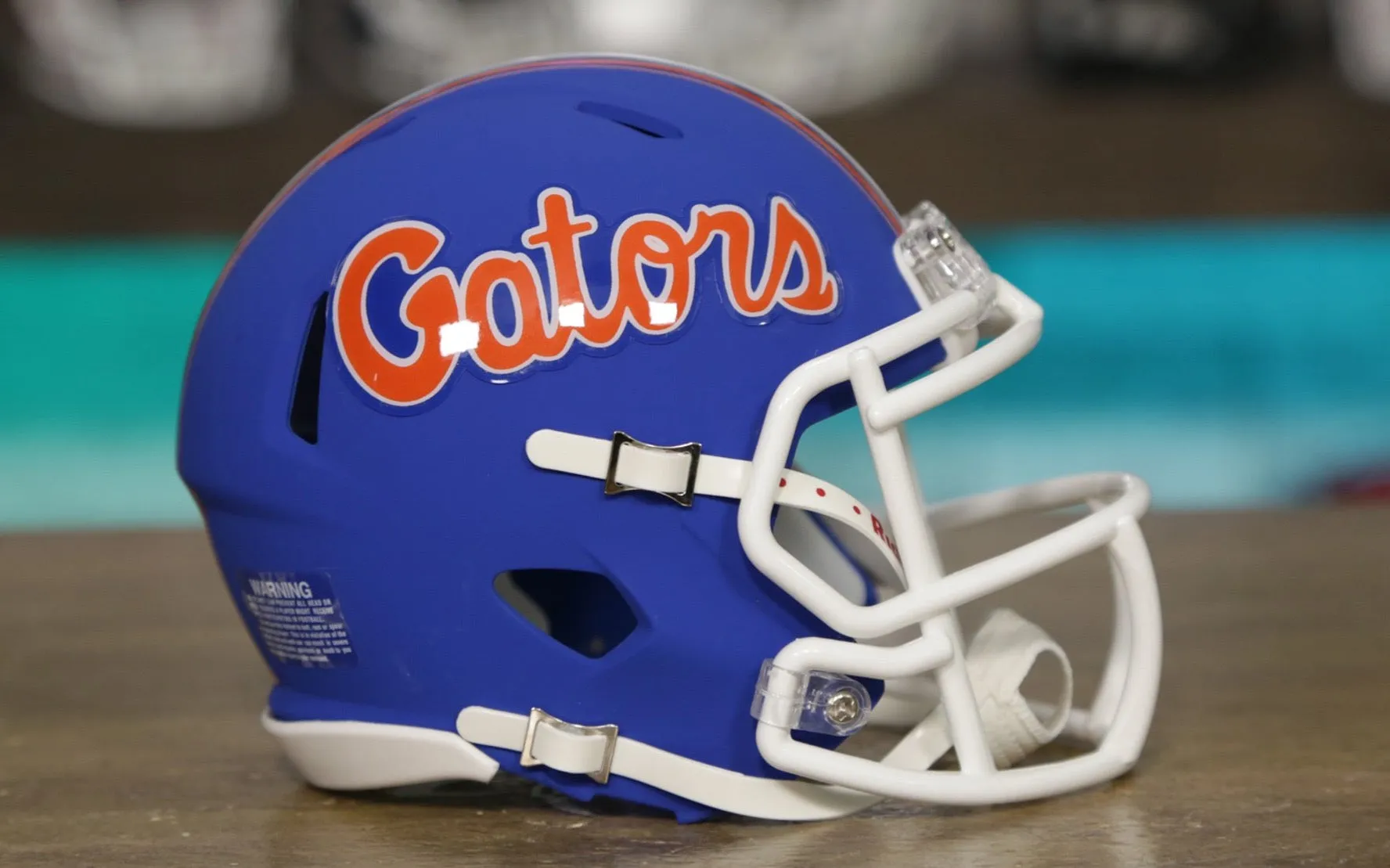 Florida Gators Riddell Speed Mini Helmet - Matte Blue Alternate