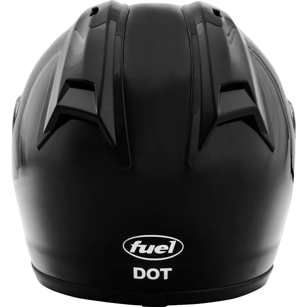 Fuel Helmets SH-FF0017 Full Face Helmet, Gloss Black, X-Large
