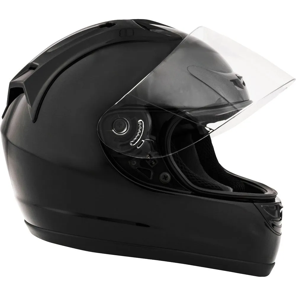 Fuel Helmets SH-FF0017 Full Face Helmet, Gloss Black, X-Large