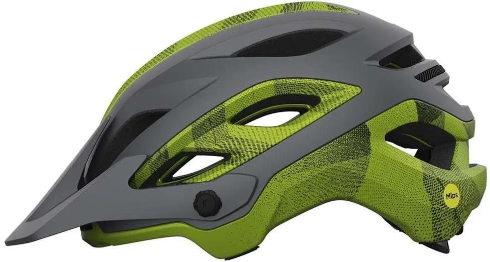 Giro Merit Spherical MTB Helmet - Matt Metallic Black - Ano Lime