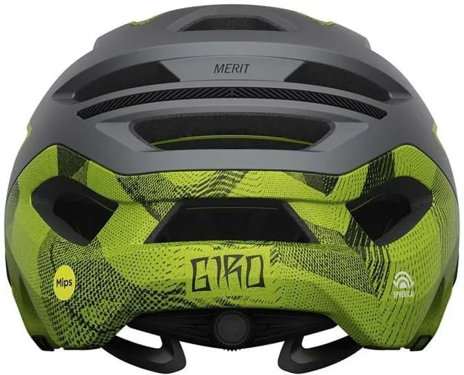 Giro Merit Spherical MTB Helmet - Matt Metallic Black - Ano Lime
