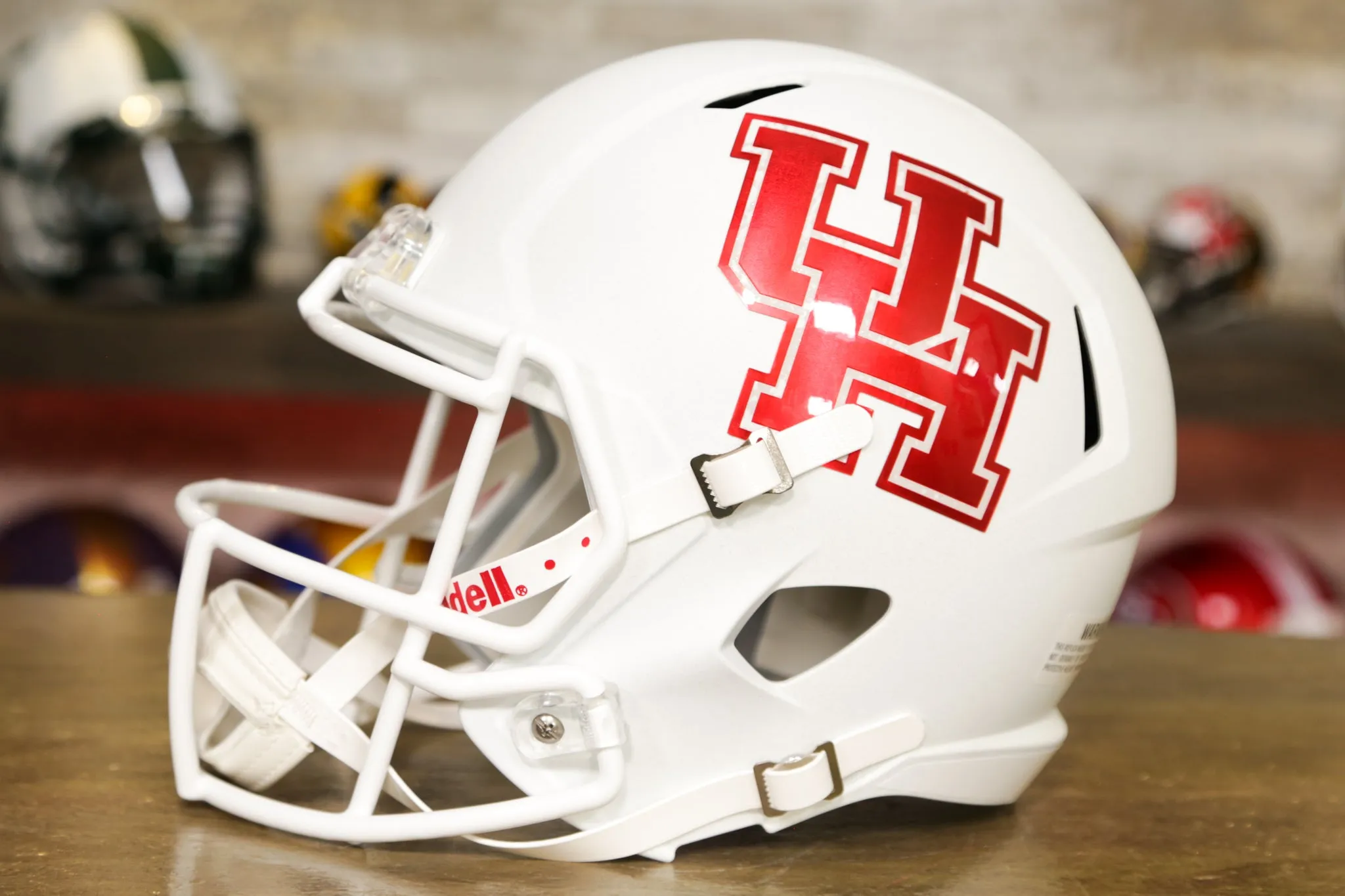 Houston Cougars Riddell Speed Display Helmet - Matte White