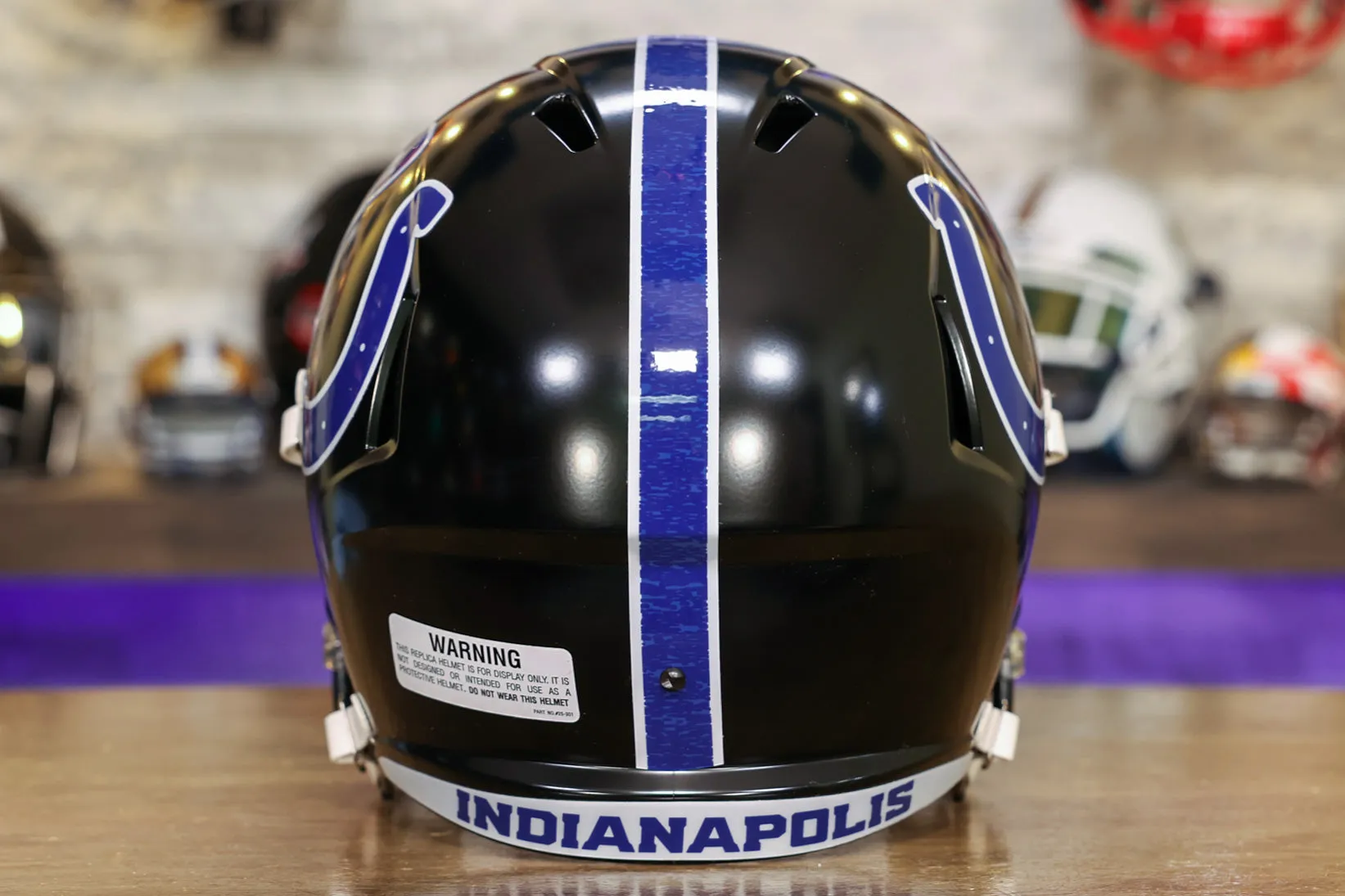 Indianapolis Colts Riddell Speed Display Helmet - Black Alternate