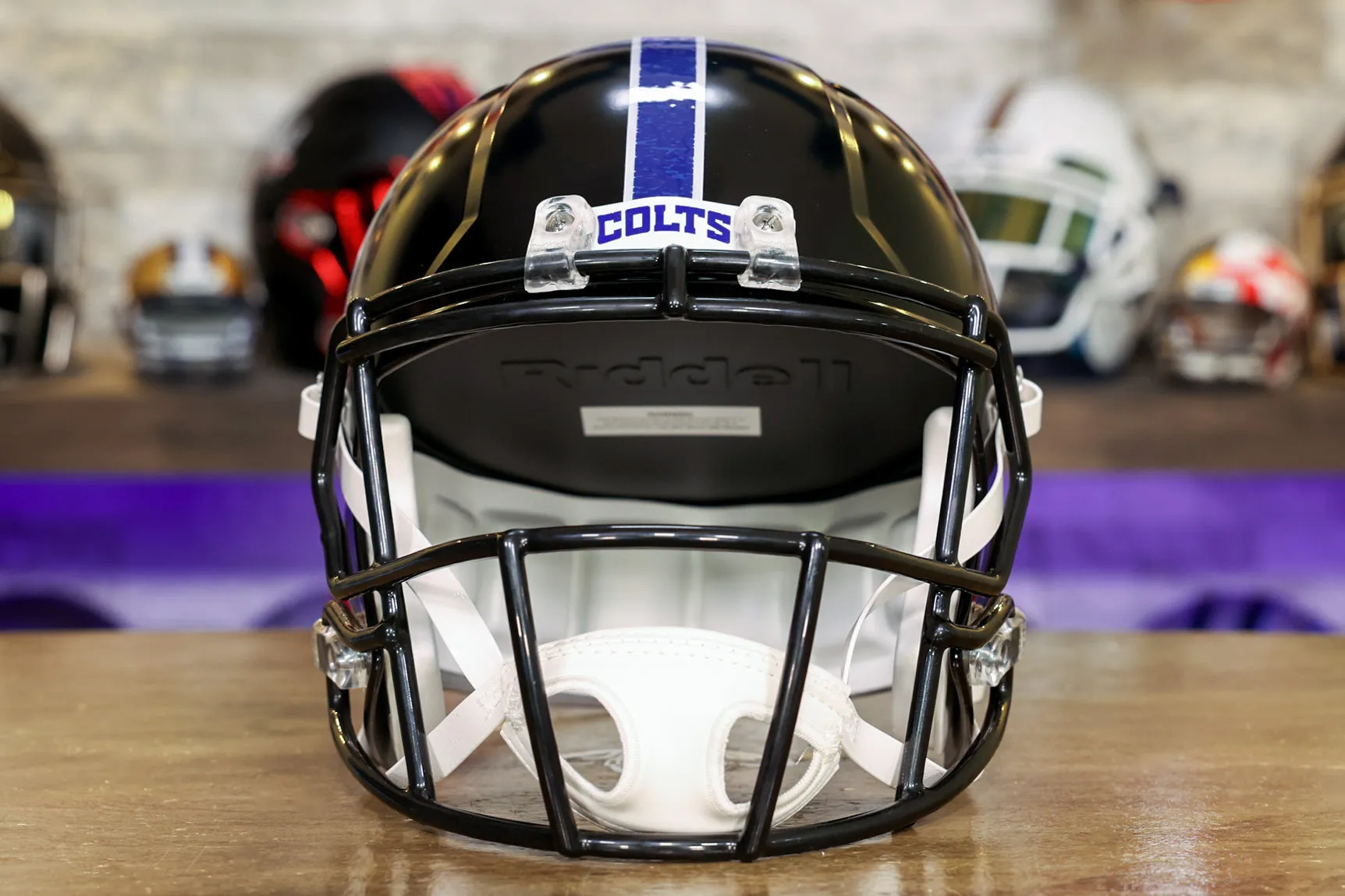Indianapolis Colts Riddell Speed Display Helmet - Black Alternate