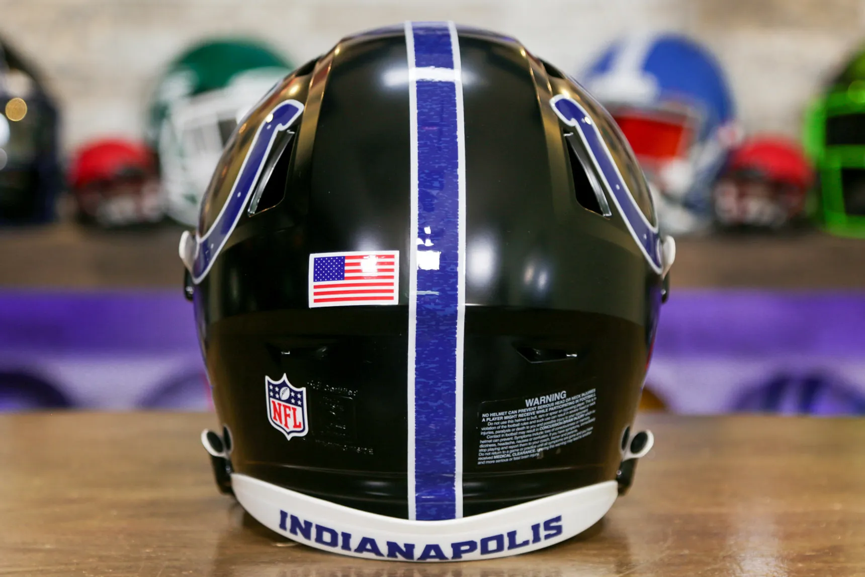 Indianapolis Colts Riddell SpeedFlex Helmet - Black Alternate