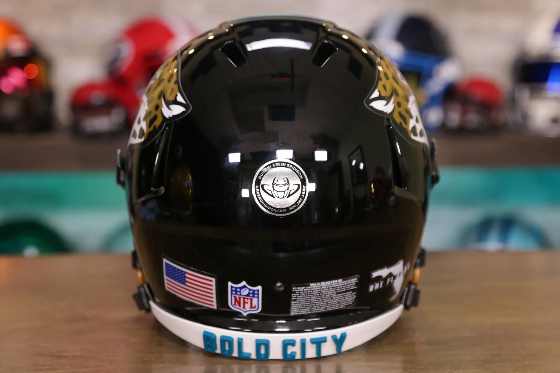 Jacksonville Jaguars Riddell Speed Display Helmet - GG Edition 00274
