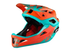 Leatt DBX 3.0 Enduro Full Face Helmet - Orange-Teal