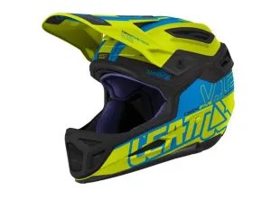 Leatt DBX 5.0 V12 Full Face Helmet - Lime-Blue