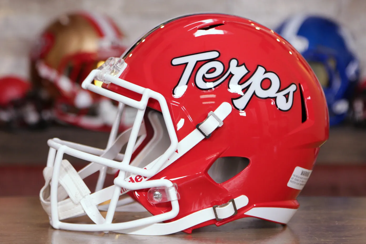 Maryland Terrapins Riddell Speed Display Helmet - Script